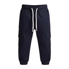 BIGBOYS - Pantalon Drill Jogger Cargo Azul Oscuro Niño