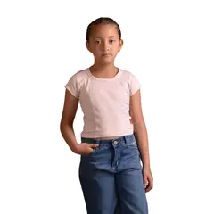 BIGBOYS - Camiseta Slim Cortes Rosada Niña