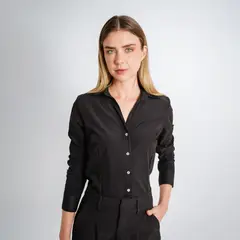 FDS - Blusa Cuello Camisero Manga Larga