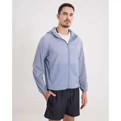 ATMOS - Chaqueta Rompevientos Con Capota Para Hombre Azul