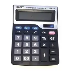 KADIO - Calculadora 12 Dígitos Grande Color Negro Kd-9633b Negro