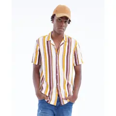 SEVEN SEVEN - Camisa Para Hombre Manga Corta Sin Bolsillo Color Vino Marca #45011892