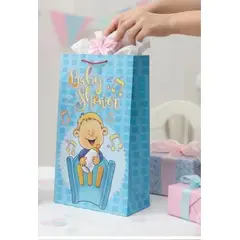 INFANTILES CAJUROMIX - Bolsa Baby Shower Regalo Perfecta Para Sorprender Azul