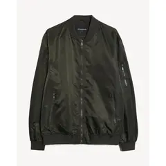 SEVEN SEVEN - Chaqueta Bomber Con Cremallera Para Hombre Café