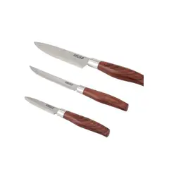 IMUSA - Set x 3 de Cuchillos Talent Madera