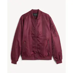 SEVEN SEVEN - Chaqueta Bomber Con Cremallera Para Hombre Rojo
