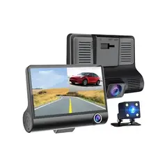 GENERICO - Cámara Para Carro Dvr 3 Lentes 1080p Full Hd Dash Cam 3 En 1