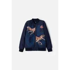 UNIVERSAL - Chaqueta de Jurassic World con cierre azul para niño