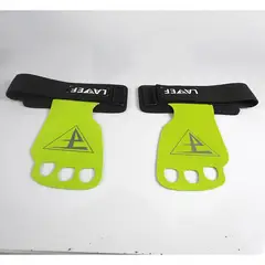 LAVEF - Calleras de Carnaza 3 Dedos para Gimnasio y Crossfit - Verde - XL