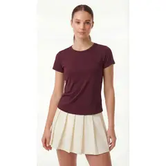 BELIFE - Camiseta deportiva burgundy para mujer