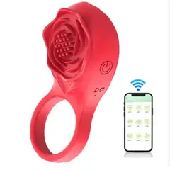 GENERICO - Anillo Vibrador Inteligente con Control por App Diseño Rosa