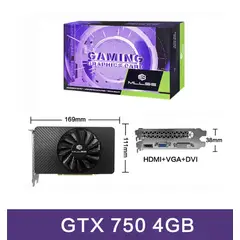 GENERICO - Tarjeta Gráfica Mllse Nvidia Geforce Gtx 750 4Gb Gddr5 128Bit Hdmi-Vga-Dvi