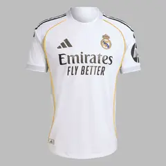 ADIDAS - Camiseta Performance Hombre Local Real Madrid 25 Authentic - Blanco - Fútbol - Uso casual y entrenamiento