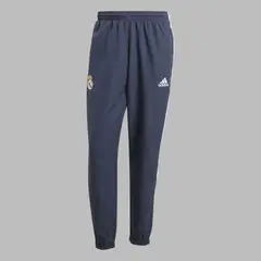ADIDAS - Pantalón Performance Hombre chándal UBP Real Madrid-Azul - Blanco - Fútbol - Uso casual y entrenamiento