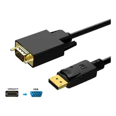 GENERICO - Adaptador DisplayPort a VGA 1.8 m Full HD 1080p