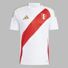 ADIDAS - Camiseta Hombre Local Peru 24 - Blanco - Rojo