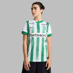 NIKE - Camiseta Mujer Atlético Nacional Local 25 Verde-Blanco
