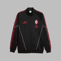 PUMA - Chaqueta Hombre KING Anthem del AC Milan - Negro - Rojo - Fútbol - Uso casual y entrenamiento