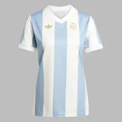 ADIDAS - Camiseta Mujer Argentina Aniversario-Azul-Blanco