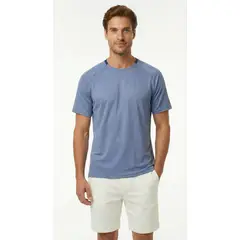 BELIFE - Camiseta deportiva raglán azul para hombre