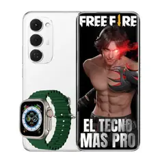 TECNO MOBILE - Celular Tecno Spark 40 Pro+ 8GB Ram 256GB Blanco + Obsequio Smartwatch