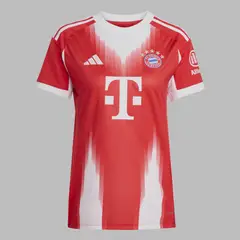 ADIDAS - Camiseta Mujer Local FC Bayern 25/26 - Rojo - Blanco