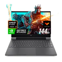 HP - PORTATIL GAMER VICTUS AMD RYZEN 7 16/512 RTX 4050 15,6 FHD WIN 11 HOME