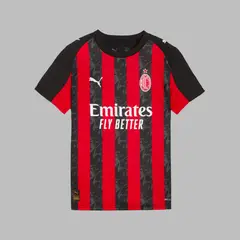 PUMA - Camiseta Kids home AC Milan 25/26 - Negro - Rojo