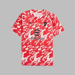 PUMA - Camiseta Hombre Prepartido Ac Milan -Roja