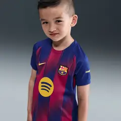 NIKE - Kids FC Barcelona 25/26 Stadium Home - Azul - Rojo