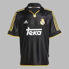 ADIDAS - Camiseta Hombre 2da Real Madrid 99/00 -Negro-Amarillo