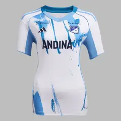 ADIDAS - Camiseta Performance Mujer Millonarios FC 2da 25 - Blanco - Azul - Fútbol - Uso casual y entrenamiento