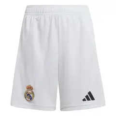 ADIDAS - Shorts Performance Niño Uniforme Local Real Madrid 24/25 - Blanco - Fútbol - Uso casual y entrenamiento