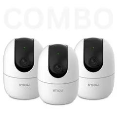 IMOU - Combo 3 Cámara de Seguridad Ranger 2 (3MP) 2K / Color + Detección Humana, Audio 2 Vías, WiFi6