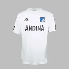 ADIDAS - Camiseta Performance Hombre Entreno Millonarios FC 2024 - Blanco - Fútbol - Uso casual y entrenamiento