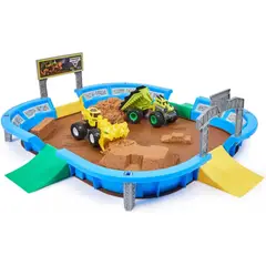 HOT WHEELS - Vehículo Monster Jam Dirt Arena Playset Coliseo Con Arena Sintetica