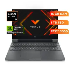 HP - Laptop Gaming Victus 15-fb3006la, AMD Ryzen 5, 16 GB RAM, NVIDIA GeForce RTX 3050