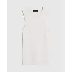 PATPRIMO - Camiseta De Punto Sin Mangas  Para Mujer Blanco