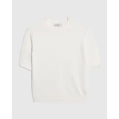 PATPRIMO - Camiseta Unicolor Manga Corta  Para Mujer Blanco