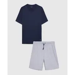 PATPRIMO - Pijama Para Hombre M/C P/C Marca Azul #44040254