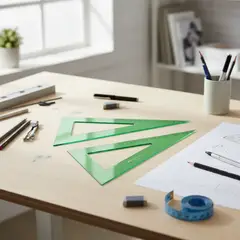 FABER CASTELL - Escuadra 60° X 32 Cm X 2 Unidades