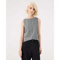 PATPRIMO - Blusa Manga Sisa Estampada Para Mujer Negro
