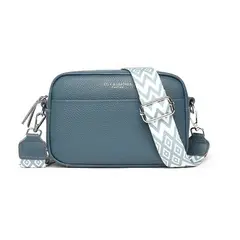 ART CREATION - Bolso Bandolera Cuero Mujer Color Azul