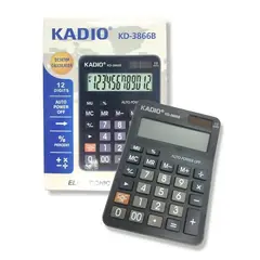CASIO - Calculadora 12 Dígitos Kadio Pequeña Color Negra