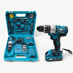 PROTOOL - Kit de Herramientas + Taladro Percutor Atornillador Drill 48V