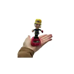MAZUGI - Bombero solar decorativo con movimiento automatico clasico