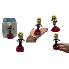 MAZUGI - Bombero solar decorativo con movimiento automatico clasico