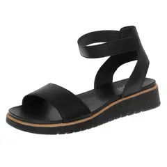 COMFORT PLUS - Sandalias Deportivas Neve Con Taco Tipo Cuña Para Mujer Negro 210599
