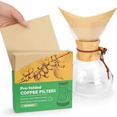 GENERICO - Filtros Cafetera Chemex 50 Unidades 5-13 Tazas