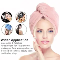 GENERICO - Toalla de Secado Rápido Para el Cabello Gorro de Microfibra Grueso